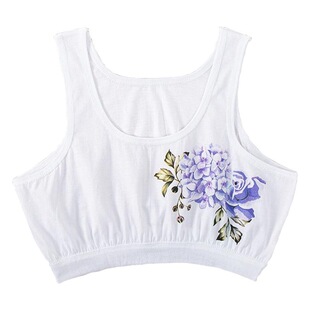 Middle-aged and elderly suspenders bra underwear women's pure cotton sweatshirt for the elderly mother summer short vest bra thin