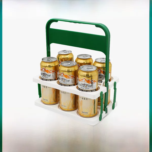Foldable Double-Color Plastic Beer Basket Mixed Color Portable Outdoor Storage Rack Beer Basket Beer Rack Wine Rack