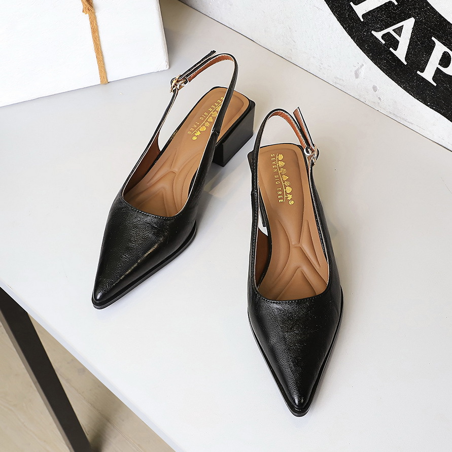 Pointed Toe Women's Stiletto Pumps High Heel Backless Shoes_voghion.com