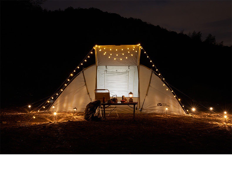 Mugao Di Family 4 tent for camping, outdoor portable family tent with two rooms and one living room, windproof and thickened, rainproof