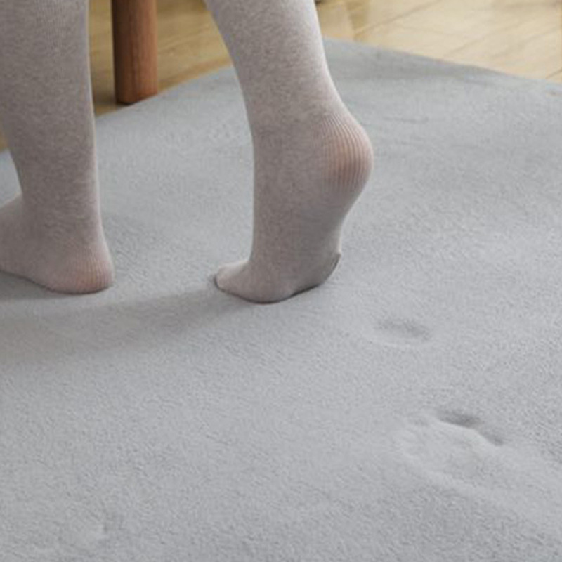 Color sólido coral alfombra de terciopelo simple alfombra de baño rectangular alfombra de baño alfombra antideslizante comercio exterior transfronterizo