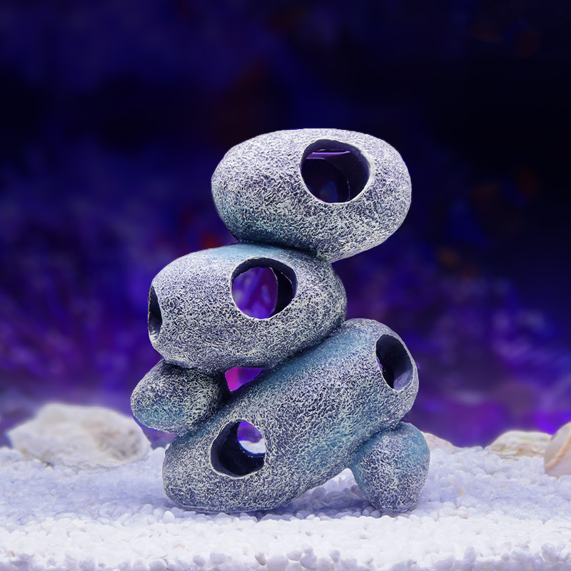 Acuario paisajismo mini loro peces escondite agujero resina decoración tanque de peces escondite casa cíclidos cría de peces olla Camarón casa