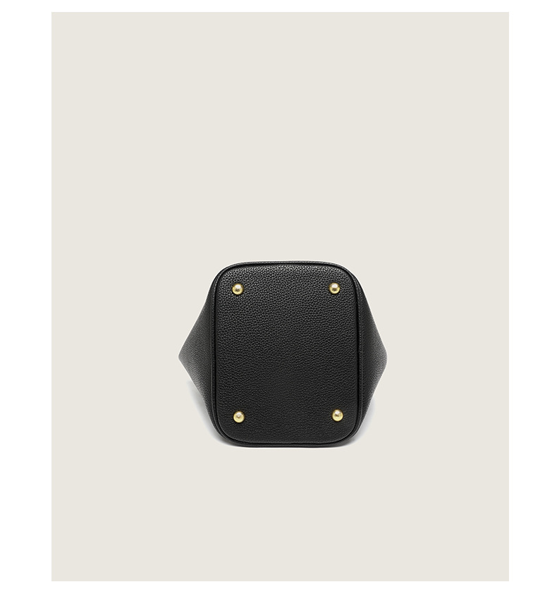 2024 New Vegetable Basket European And American Style Soft Leather Women's Large Capacity Lychee Pattern Bucket Bag Handbag_voghion.com
