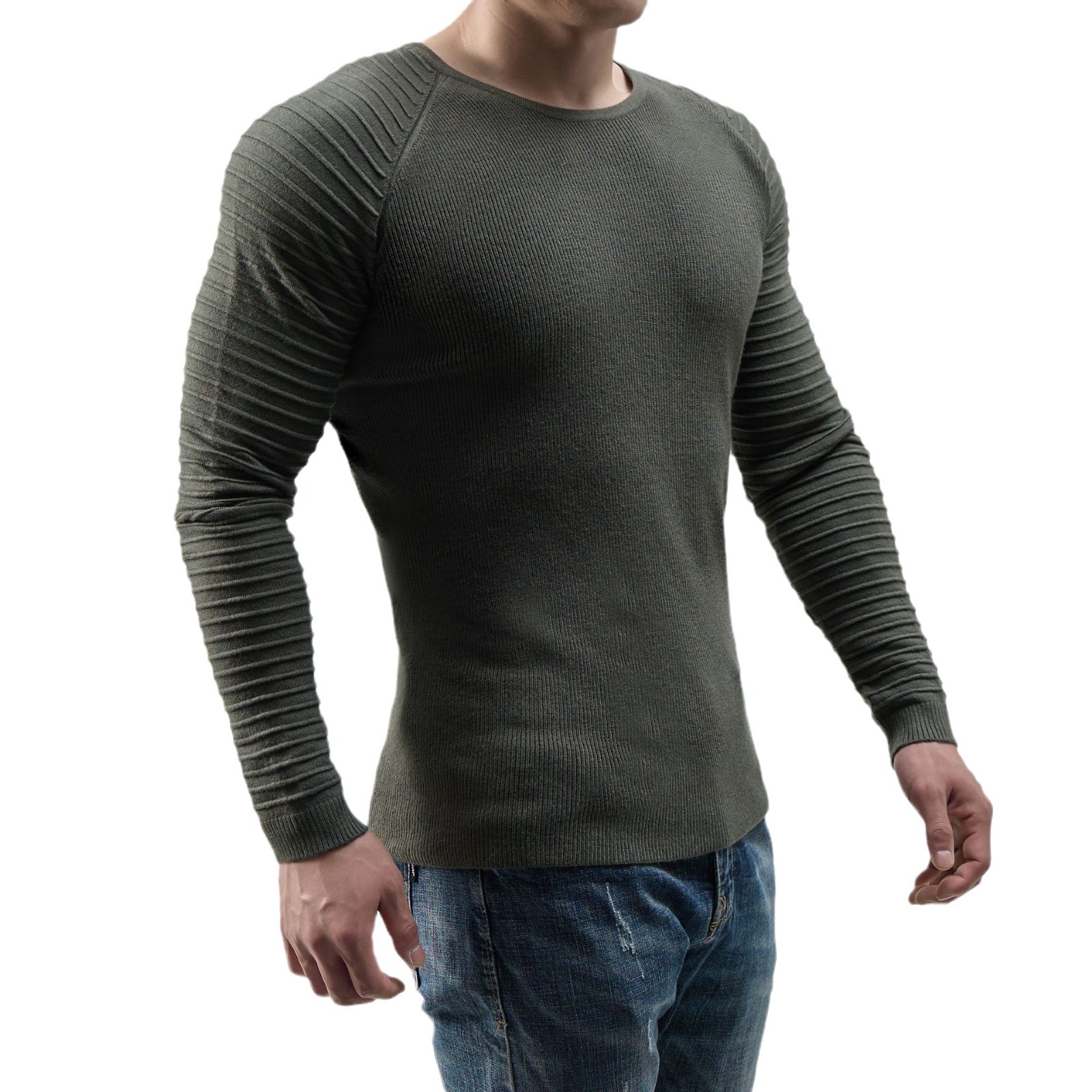 2022 transfronterizo europeo y americano otoño e invierno nuevas prendas de punto suéter de cuello redondo suéter de fondo superior de los hombres al por mayor moda masculina