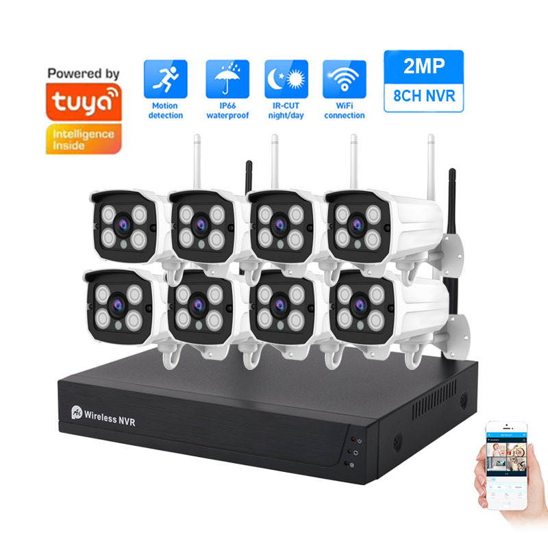 家用批发tuya智能cctv nvr安防监控无线wifi摄像头套装即插即用