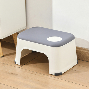 Japanese Non-Slip Small Stool Thickeneded Plastic Bathroom Household Shoe Changing Square Stool Kidsren's Bathing and Hand Washing Small Stool