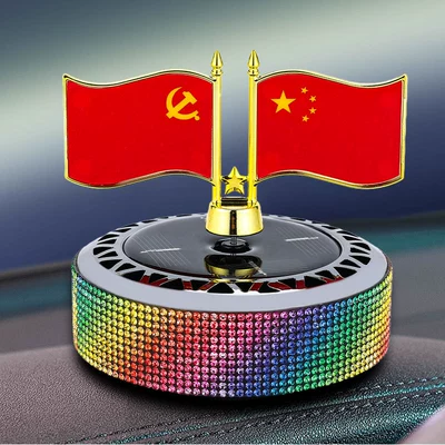 Ornaments Decoration National Flag Party | Perfplant seat - cologne-aromatherapy-ty-2-colored-diamond-solar-aromatherapy