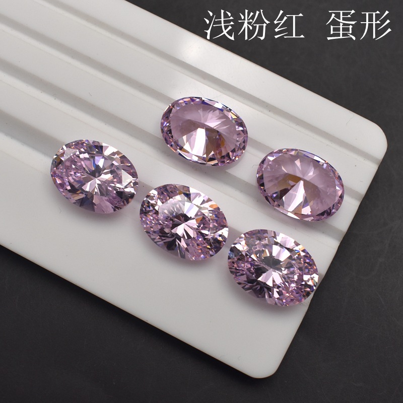 Pink ruby synthesized gemstone for ring