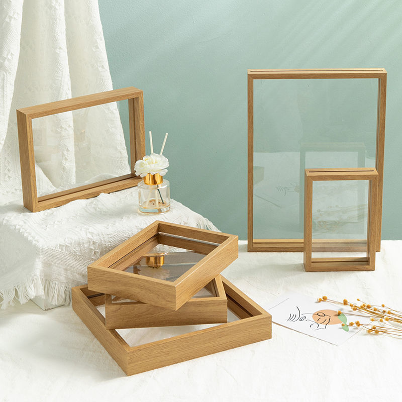 Transparent Acrylic Board Double-Sided High-Transparency Glass Photo Frame Plant Dried Flower Table Three-Dimensional Hollow Framed Photo Frame Wholesale