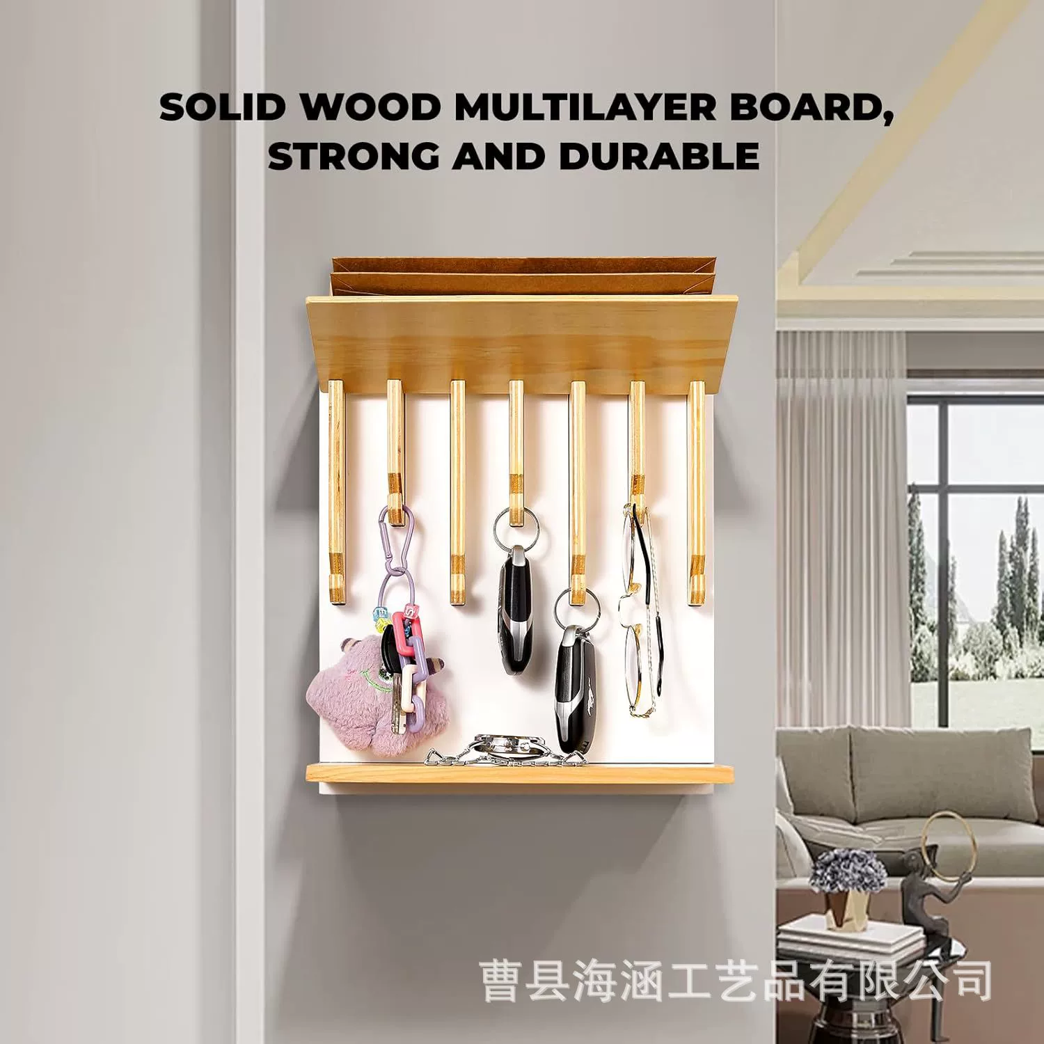 Деревянные настенные настенные полки для предметов домашнего обихода