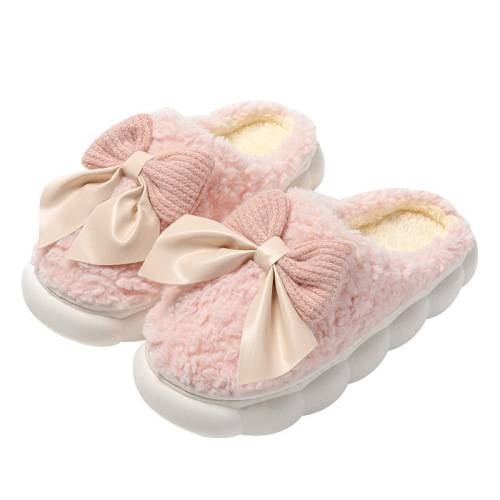 Cute New Women's Slippers for Home Use, Warm and Thick Soles, Indoor Non-Slip Couples Fleece Slippers for Men, Winter Warm Slippers