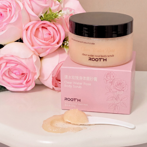 Exfoliante Corporal de Rosa 250g, Humectante y Exfoliante para Todo Tipo de Piel