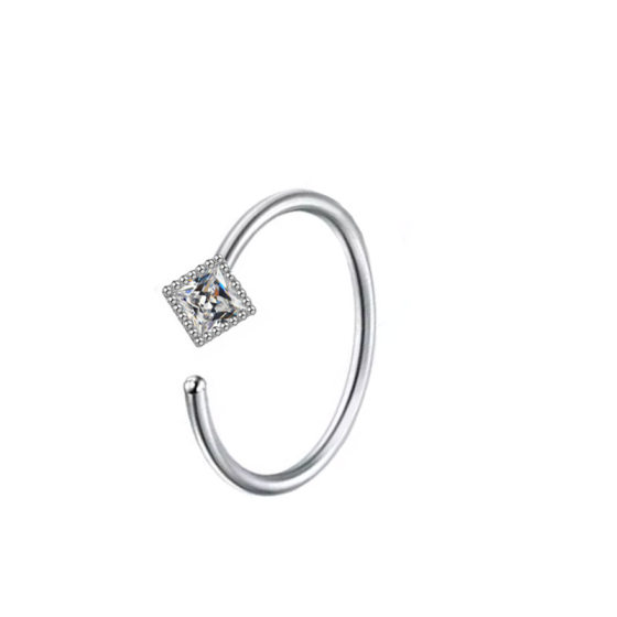 Hot-selling zircon flower nose ring diamond piercing-free nose clip earrings five-pointed star earrings ear nose universal piercing jewelry