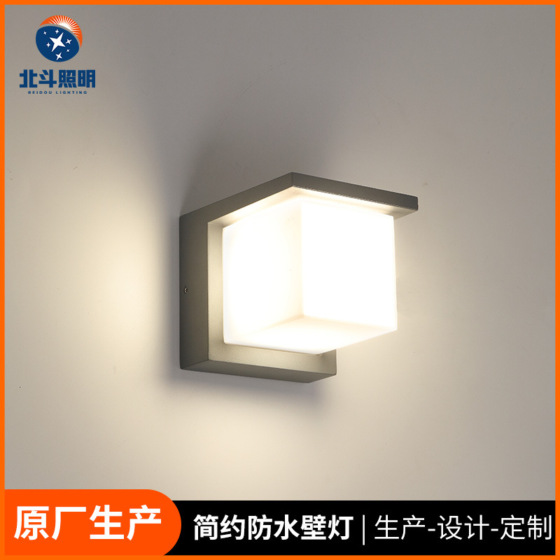 led waterproof Wall lamp outdoors Simplicity Reception background Wall lights Up and down square Bedside stairs Corridor Aisle lights