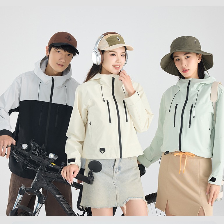 2025春秋新型防水防風カップル突撃服ファッションファッションファッションショート女性スポーツアウトドア男性ジャケット女性|undefined