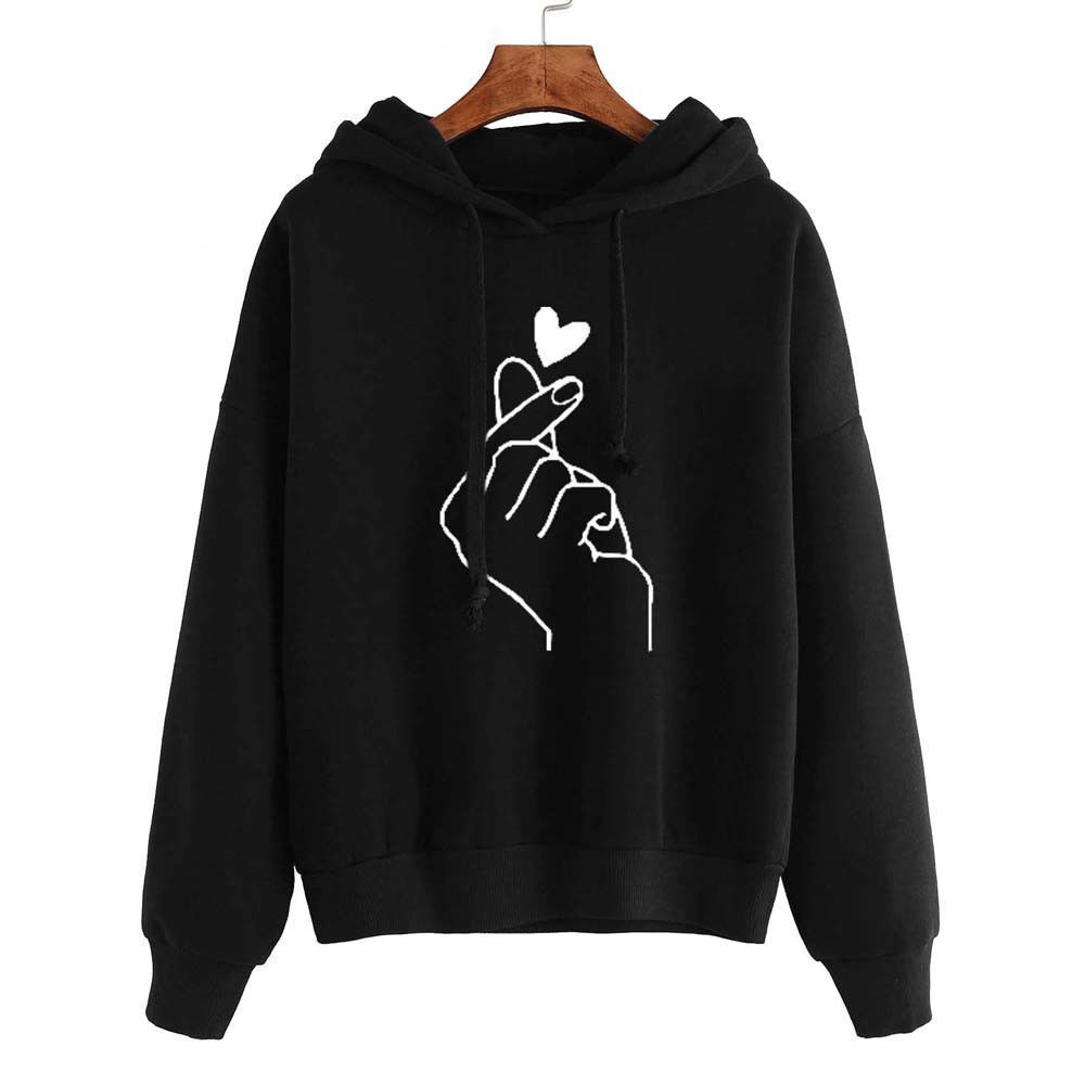 Women's Hoodie Long Sleeve Hoodies & Sweatshirts Printing Fashion Heart Shape display picture 3
