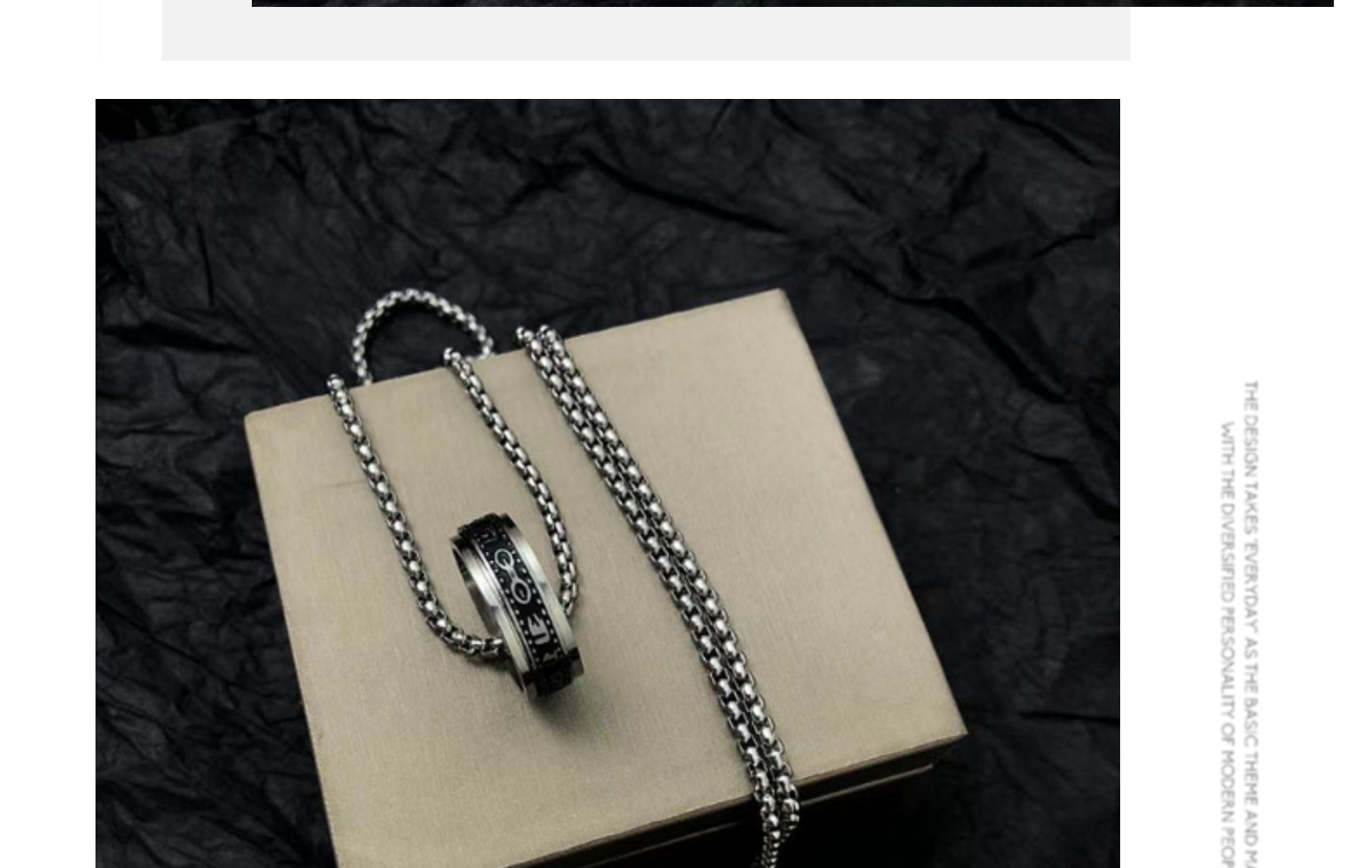 Fashionable versatile accessories, inspirational double-layer six character truth titanium steel ring, men's and women's_voghion.com