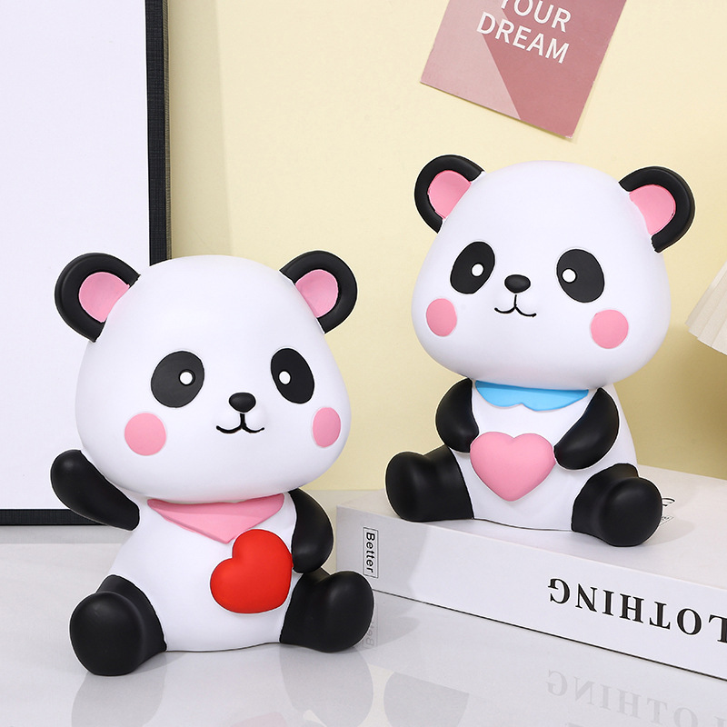 Venta caliente transfronteriza gran Panda alcancía creativa de dibujos animados alcancía gota resistente regalo del Día DE LOS Niños
