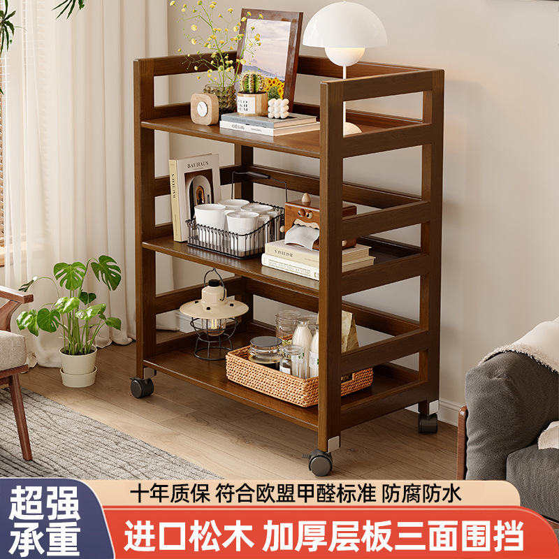 모든 단단한 나무 차 세트 보관 랙 트롤리 차 컵 보관 랙 이동식 차 테이블 홈 차 캐비닛 차 테이블