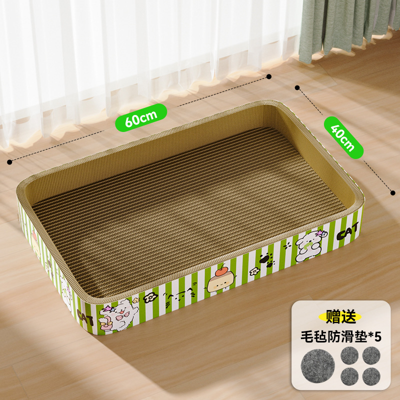 Juguete para gatos Papel corrugado Garra de gato resistente a la captura Tarra de agarre de gato en garra de pulido de gato Placa de agarre de gato cuadrada encriptada Nido para gatos Productos para mascotas