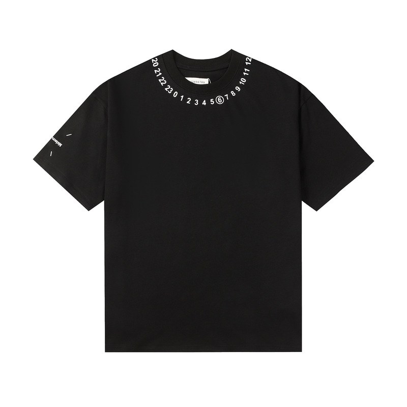 24SS 新デジタルパターンラウンドネックメンズとレディースのトレンディな半袖コットンカジュアル T シャツシリーズ|undefined