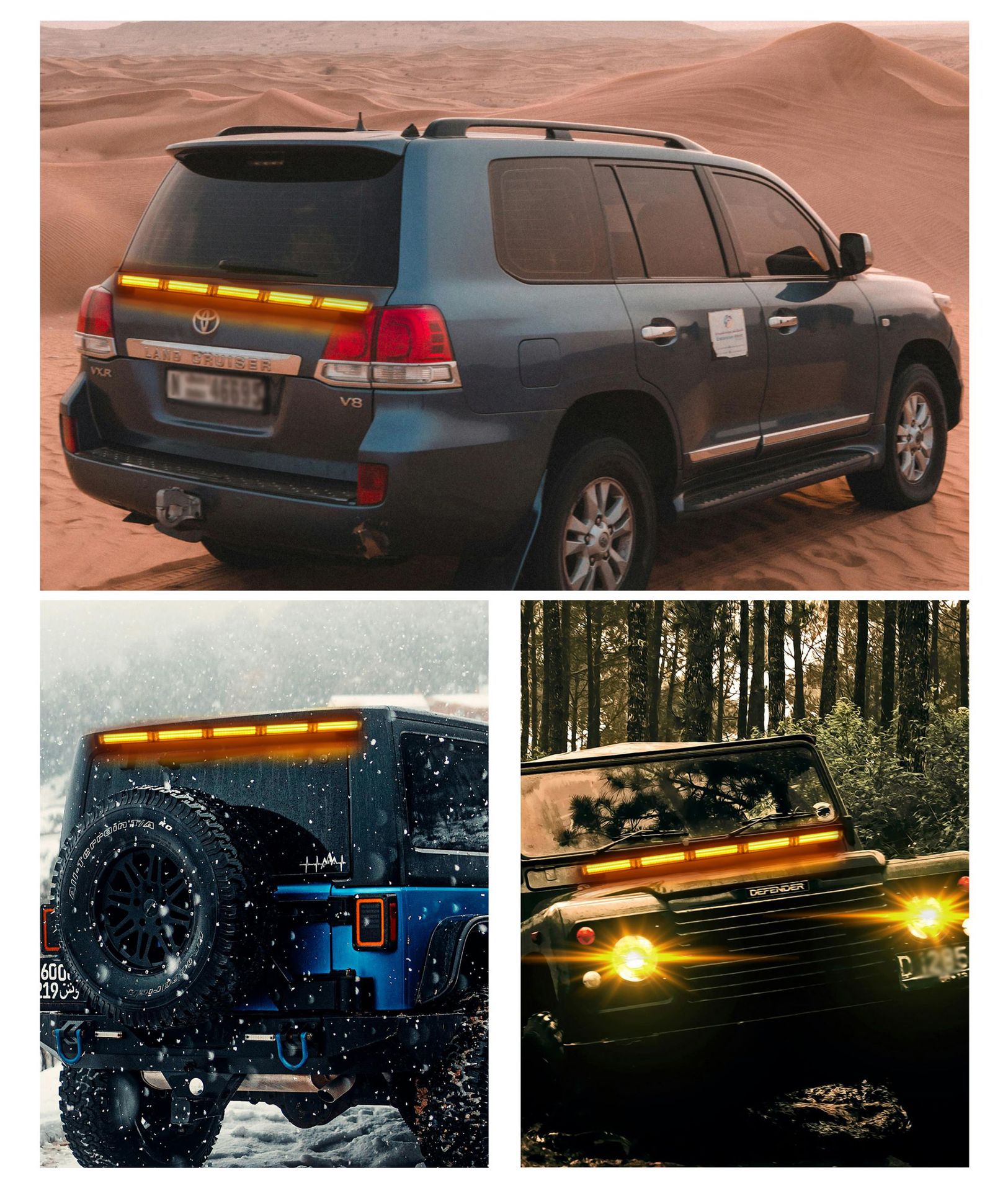 5-section cob car flash warning light double-sided strobe LED roof lane light magnet suction top double-row bar light