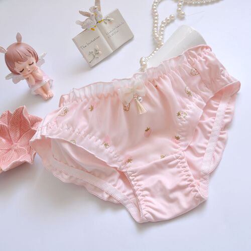 Long-term supply Japanese chiffon bow princess sexy milk silk flying triangle girl underwear