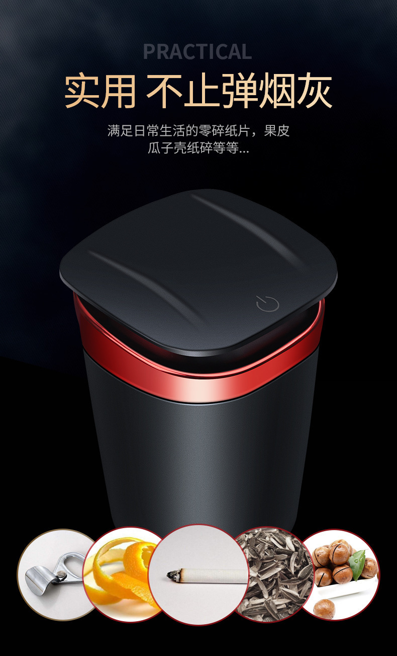 Wow Customized Car Ashtray Men's Car Multifunctional Cigarette Can Luminous Covered Car Supplies Car Ashtray