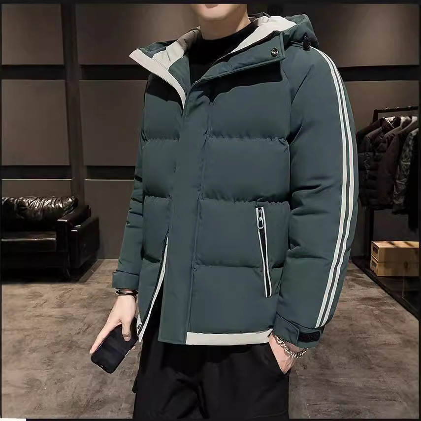 Abrigo de algodón acolchado para hombres 2023 Invierno nuevo estilo coreano abrigo de algodón acolchado para hombres suelto más tamaño con capucha abrigo de algodón acolchado engrosado abrigo cálido