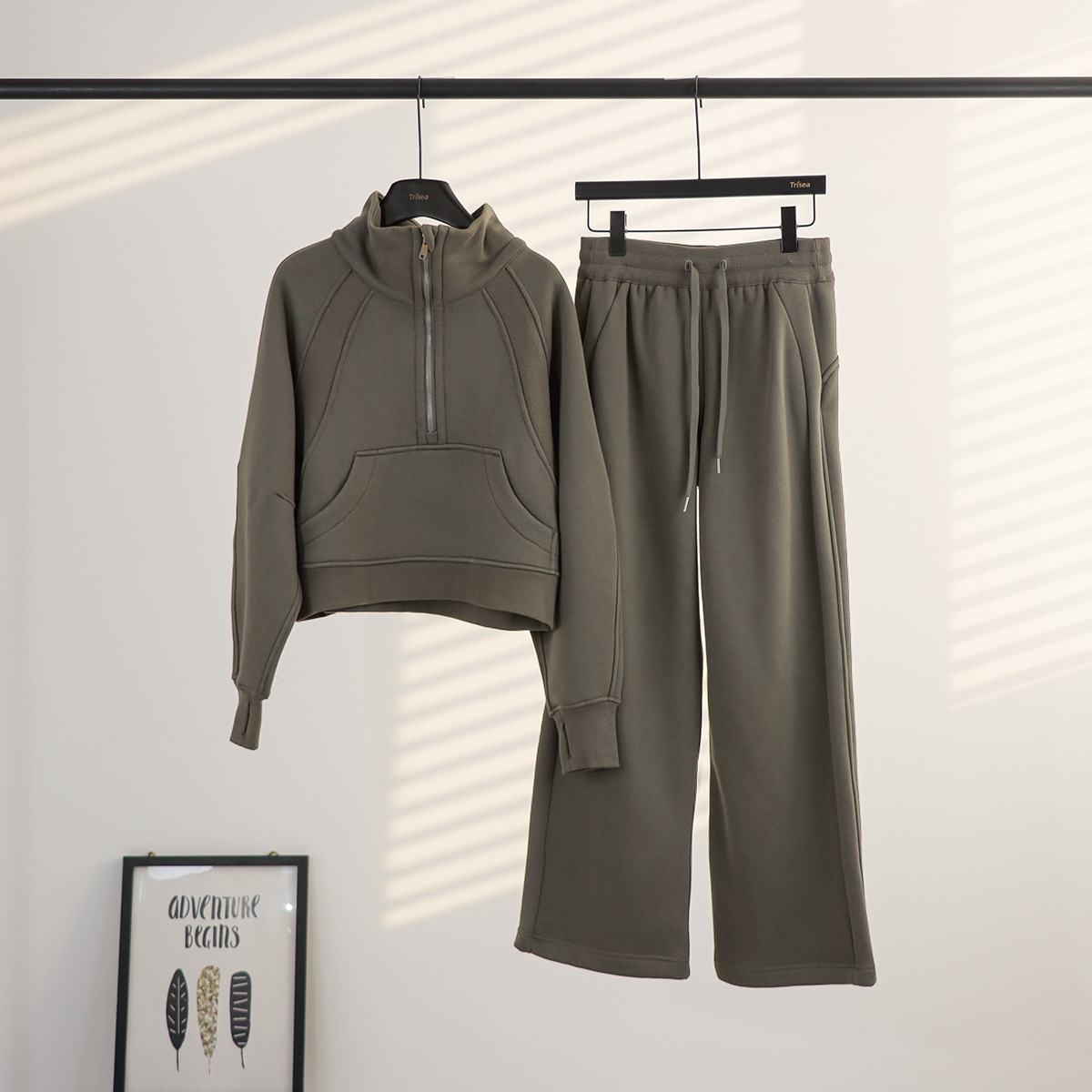 Lulu cuello suelto suéter de pantalones de vestir, cardigan de mujer, chaqueta de abrigo con camisa