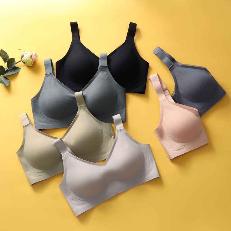 Large Size Four-Row Hook Seamless Jelly Soft Support Bra for Women, Adjustable, Wireless, Ultra-Soft and Thin Bra Large Size Four-Row Hook Seamless Jelly Soft Support Bra for Women, Adjustable, Wireless, Ultra-Soft and Thin Bra