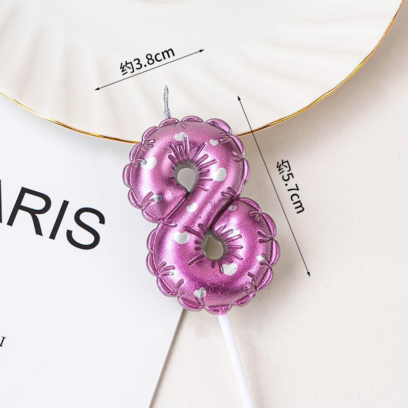 Ins velas de cumpleaños coreanas horneado pastel decoración decoración globo vela digital complemento vela rosa vestir