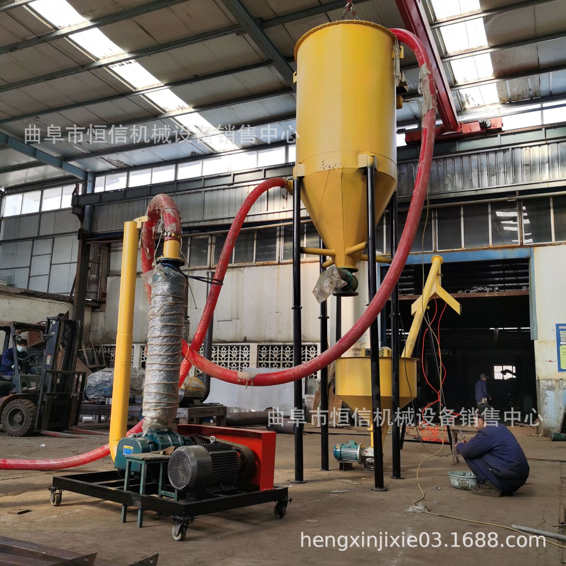 133mm管径放大料斗双出料口螺旋输送机 储料罐螺旋输送机zcjb生产