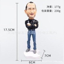 跨境新品珍藏版乔布斯站立人偶模型纪念版树脂公仔创意摆件http:/