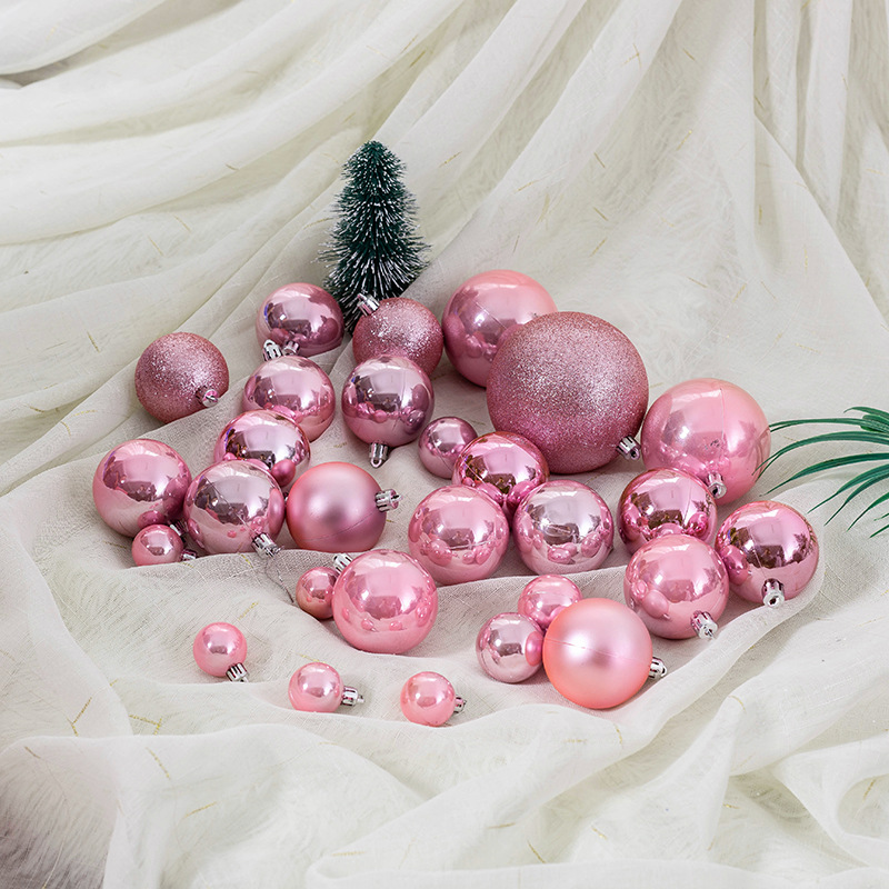 Source Factory Supplies Pink Christmas Ball Hanging Decorations, Ceiling Tree Decoration Balls, Christmas Electroplated Balls, Window Decoration Balls