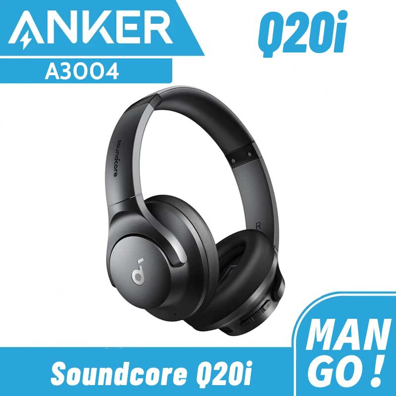 Soundcore Q20I Sound Broad Head-Mounted Wireless Bluetooth Headset 60H Battery Life Anker A3004 Soundcore Q20I Sound Broad Head-Mounted Wireless Bluetooth Headset 60H Battery Life Anker A3004