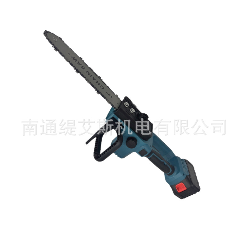 Transfronterizo de 12 pulgadas sierra eléctrica de litio eléctrica recargable sierra eléctrica portátil doméstica pequeña sierra de madera de mano única sierra de corte de árboles