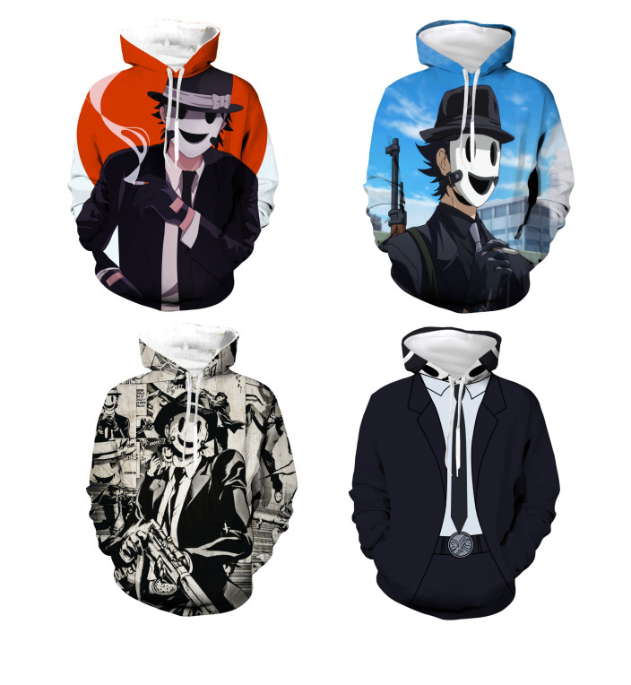 Sky Invasion Air Killing Ghost Sniper Mug Man 3D Anime Sweater Men's Sports Hoodie Sweater