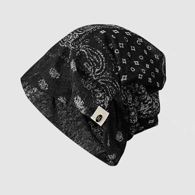 Summer Thin Breathable Beanie Hat with Retro Polka Dots and Paisley Pattern, Fashionable Versatile Hat for Women That Makes the Face Look Smaller, Trendy Turban Hat Summer Thin Breathable Beanie Hat with Retro Polka Dots and Paisley Pattern, Fashionable Versatile Hat for Women That Makes the Face Look Smaller, Trendy Turban Hat