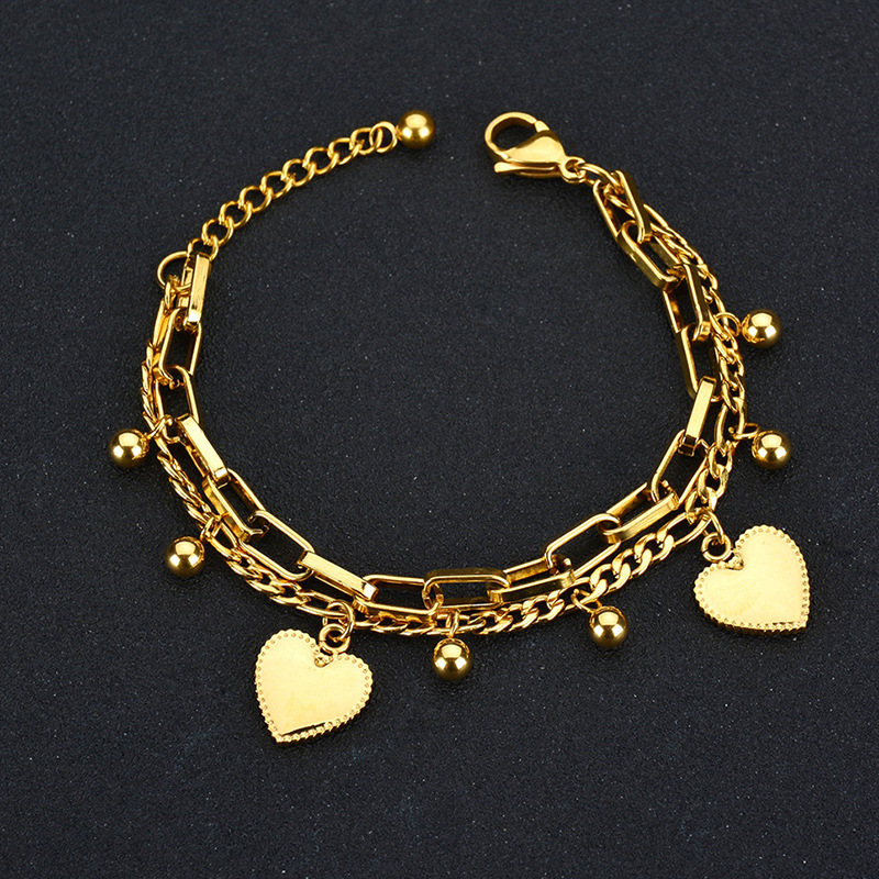 Fashion Geometric 304 Stainless Steel 18K Gold Plated Bracelets In Bulk display picture 5