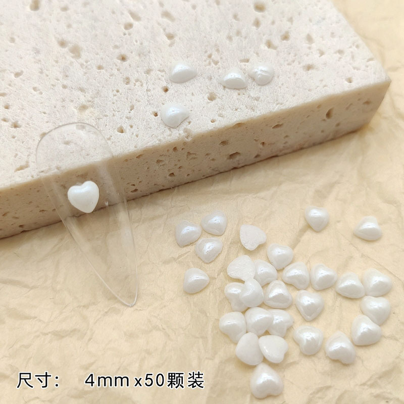 Mini cuidado Blanco Amor corazón diamante clavo celebridad en línea accesorios tridimensionales decoración joyería de uñas corazón caliente fondo plano