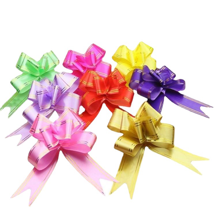 Fabricante al por mayor de empaques de flores para regalos navideños, cinta con borde dorado, 30 flores medianas atadas a mano.