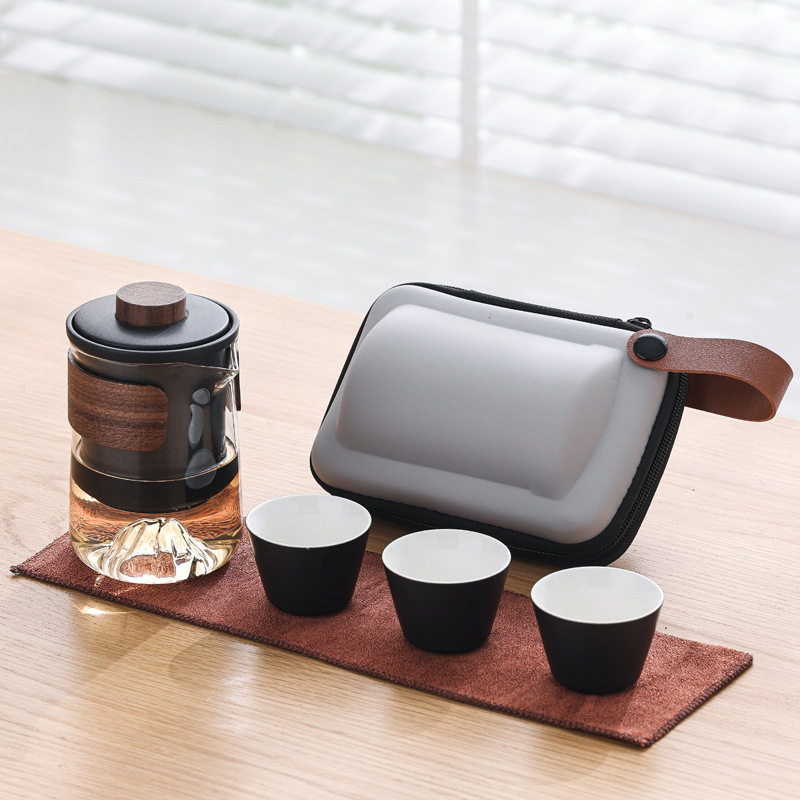 Juego de Té Portátil de Viaje de Cerámica Portátil para Aire Libre