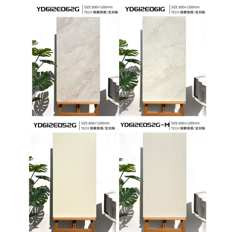 600X1200 modern simple imitation marble tiles carved double glaze villa floor tiles hotel engineering tiles wholesale