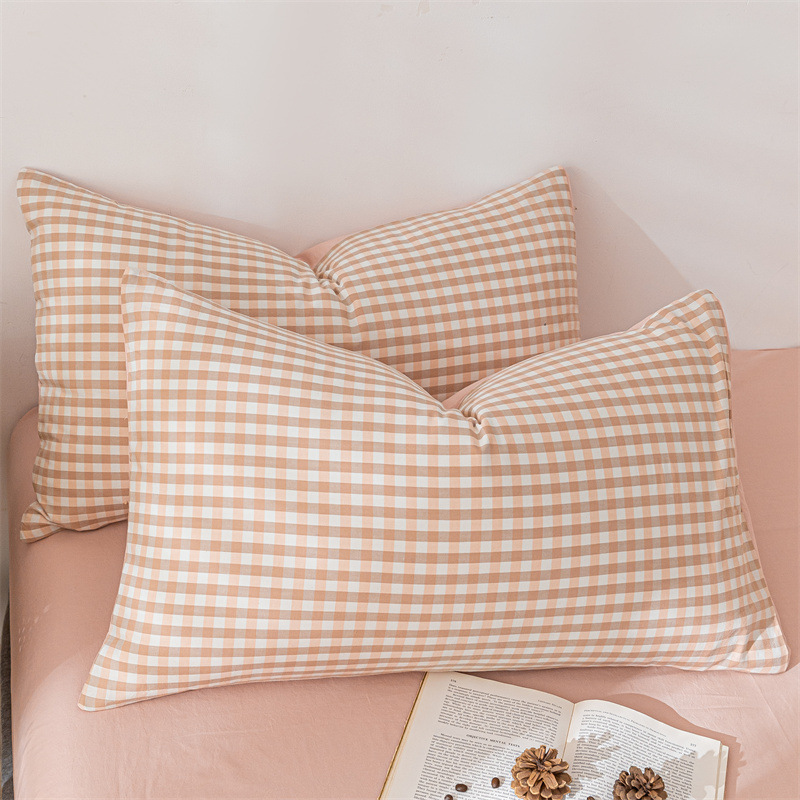 Funda de almohada Par de algodón Funda de núcleo de almohada simple para adultos Funda de almohada para niños Funda de revestimiento de núcleo de almohada Funda de almohada individual Hogar