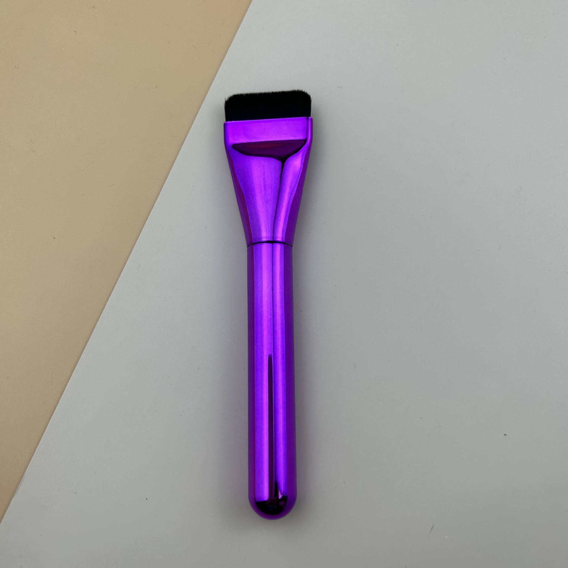 Cepillo de base en línea, sin marcas, sin polvo, cepillo corrector, cepillo de mascarilla, cepillo de base líquida de cabeza plana, cepillo de maquillaje al por mayor