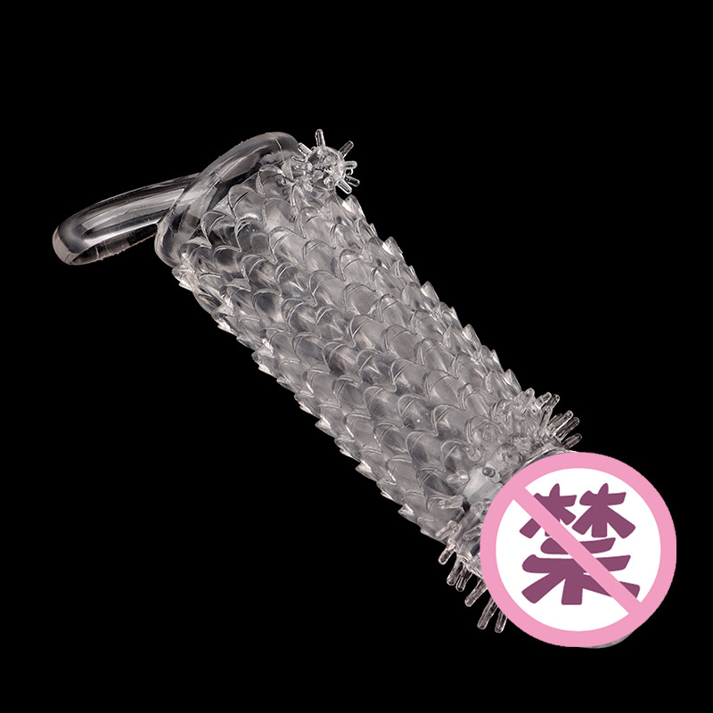 Dragon Scale Textured Penis Sleeve, TPE Wolf Tooth Design, Reusable Adult Toy for Men — detail image 2