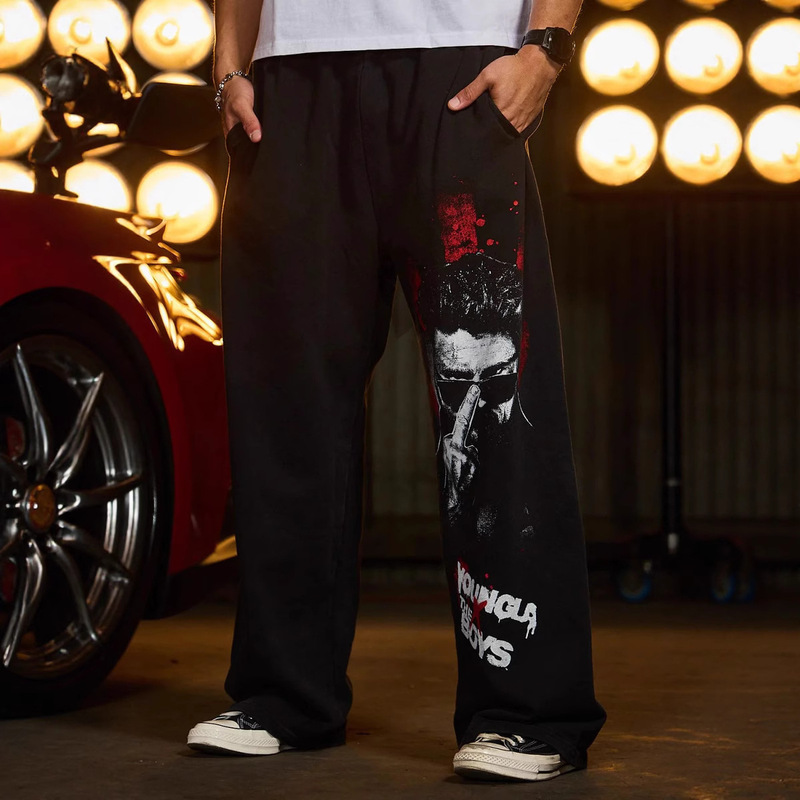 New Youngla Joint the Boys Men's Sports Pants Joggers Fitness Large Size Training Straight Pants