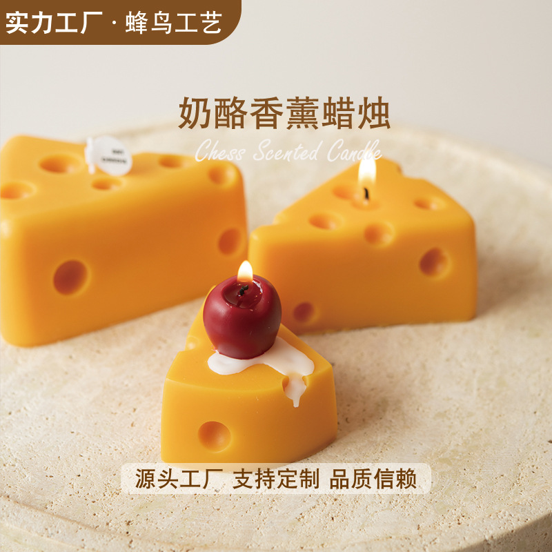 Venta caliente transfronteriza, queso caliente, aromaterapia, velas, varios colores, artículos para el hogar, postres, velas al por mayor