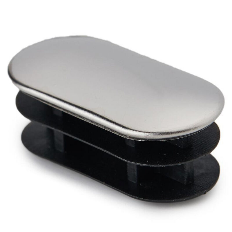 SR1558镀铬椭圆形管塞 Angled Oval Inserts  黑色PE